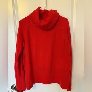 Athleta Red Cowl Neck Sweater